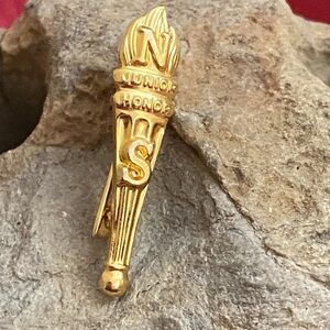 Vintage National Junior Honor Society Gold Tone Torch Pin